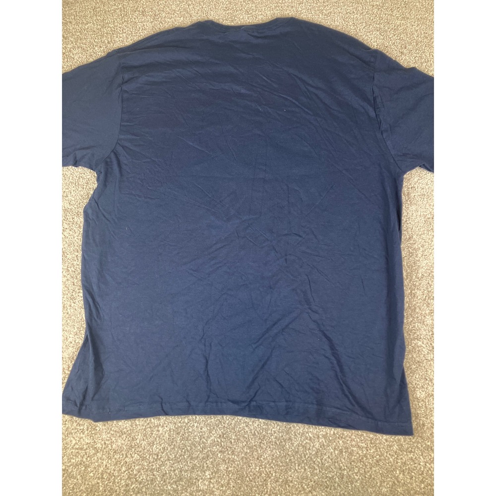 Garfield Santa Christmas T Shirt Navy Blue Graphic Print Short Sleeve size XL‎ - Picture 7 of 7